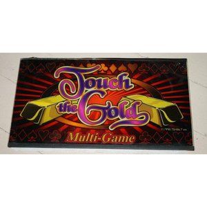 Slot Machine TOUCH OF GOLD Glass Topper 1996 Tehbilt Authentic Casino Slot Glass